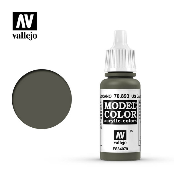 VLJ70893 - Vallejo Model Color US Dark Green FS34079 - 17ml - Acrylic