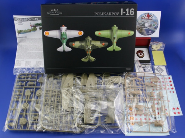 EDU0003 - Eduard - 1/48 Polikarpov I-16 3pc kit of 1000