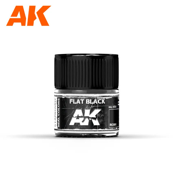 AKIRC001 - AK Interactive Real Color Flat Black RAL 9005 10ml
