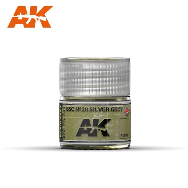 AKIRC038 - AK Interactive Real Color BSC No. 28 Silver Grey 10ml