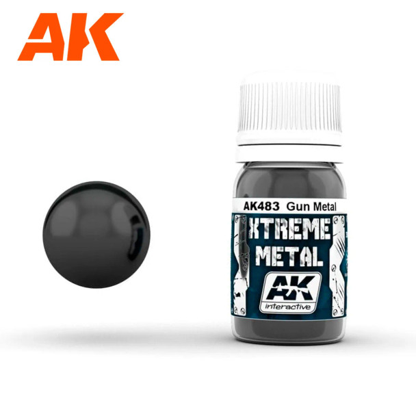 AKIAK483 - AK Interactive Xtreme Metal: Gun Metal 30ml