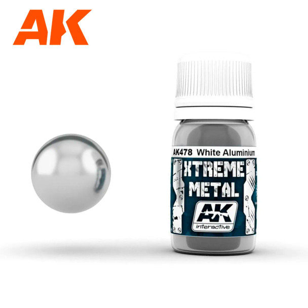 AKIAK478 - AK Interactive Xtreme Metal: White Aluminum