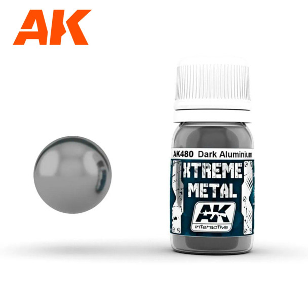 AKIAK480 - AK Interactive Xtreme Metal: Dark Aluminum 30ml