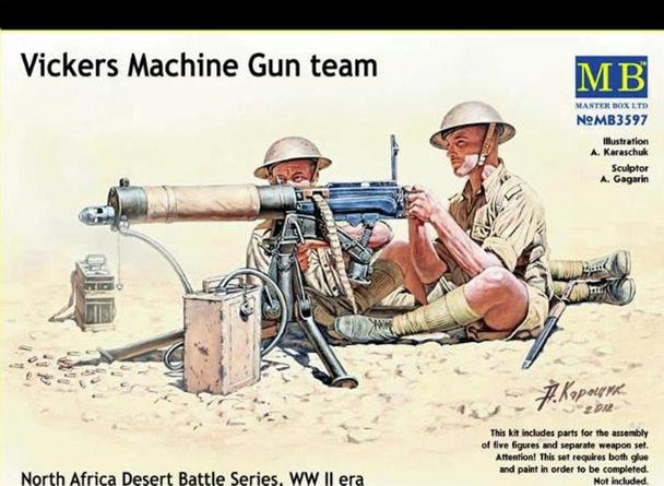 MBL3597 - Master Box - 1/35 Vickers Machine Gun Crew North African Desert