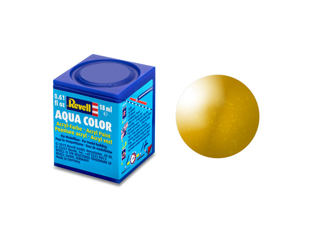 RAG36192 - Revell 18ml Acrylic Paint - Aqua Color: Brass Metallic