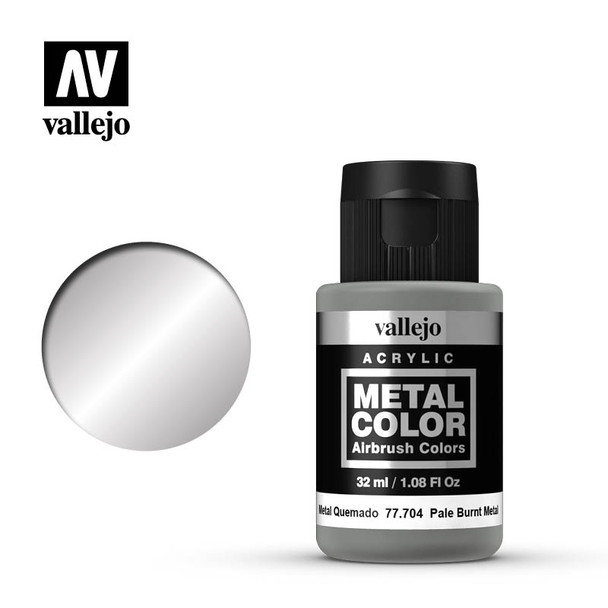 VLJ77704 - Vallejo Metal Colour: Pale Burnt Metal - 32mL Bottle