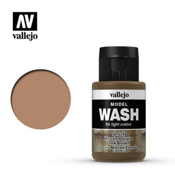 VLJ76514 - Vallejo Model Wash Dark Brown - 35ml - Acrylic