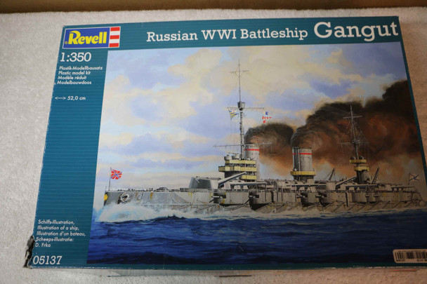 RAG05137 - Revell 1/350 Russian WWI Battleship Gangut Gangut - WWI Russian Battleship (Discontinued)