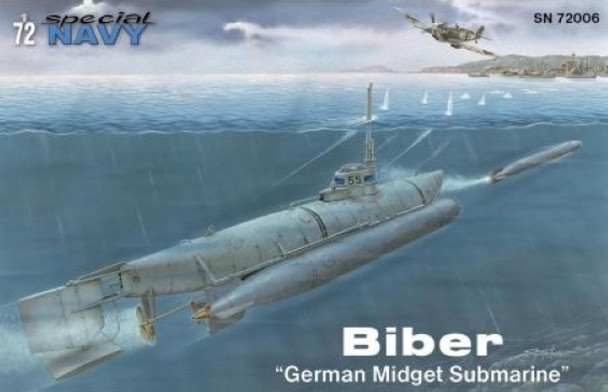 SPESN72006 - Special Hobby 1/72 Biber; German midget submarine