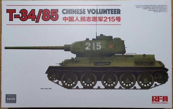 RYE5059 - Rye Field Model - 1/35 T-34/85 Chinese Volunteer