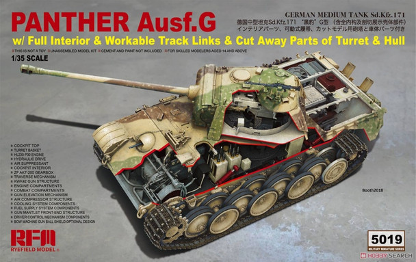 Rye Field Model 1/35 Panther Ausf G Cutaway with Full Interior