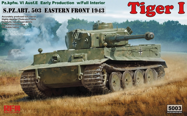 RYERM-5003 - Rye Field Model - 1/35 Tiger I Pz.kpfw. VI Ausf.E  Early Production with Full Interior