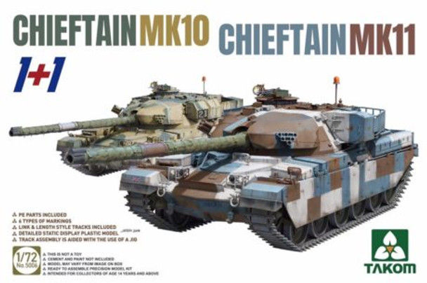 TKM5006 - Takom - 1/72 Chieftain Mk11/Mk10 (2 kits)