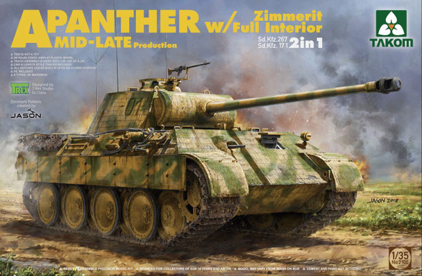 TKM2100 - Takom - 1/35 Panther A w/Zimmert/Fullint Mid-Late Production