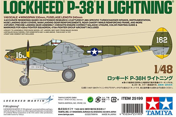 TAM25199 - Tamiya - 1/48 Lockheed P-38H Lightning (Discontinued)