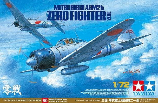 TAM60780 - Tamiya - 1/72 Mitsubishi  A6M2b Zero Fighter 'Zeke'