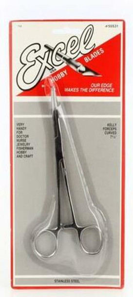 EXC55531 - Excel Curved Forceps - 7.5in
