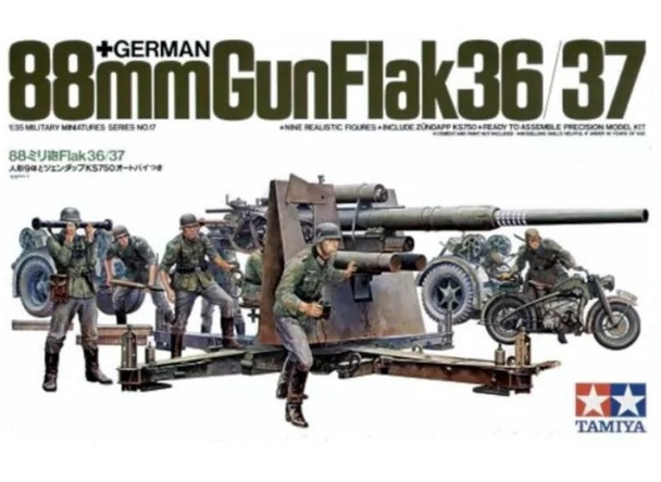TAM35017 - Tamiya 1/35 German 88mm Flak 36/37