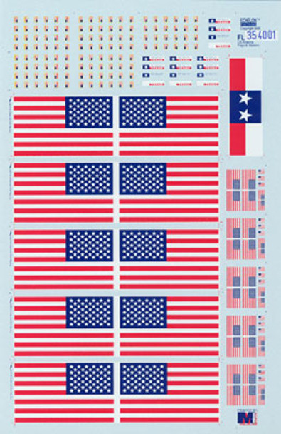 EFDFL354001 - Echelon Fine Details 1/35 US Flags decals