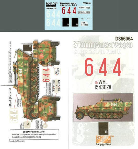 EFDD356054 - Echelon Fine Details 1/35 Sd.Kfz. 251/16 Ausf.D