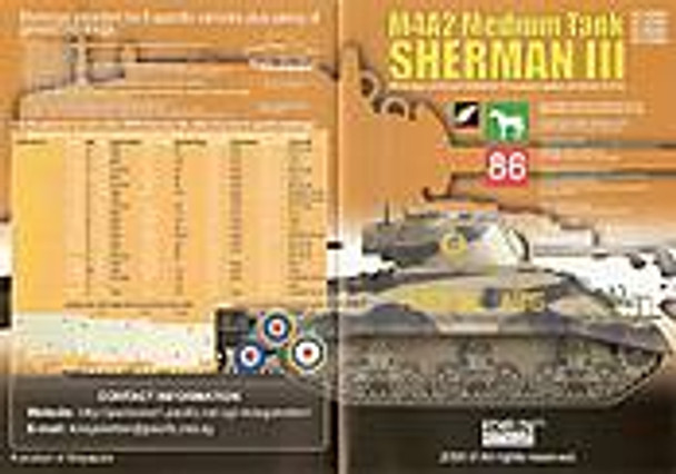 EFDALT352002 - Echelon Fine Details 1/35 Sherman III Decals - Syria
