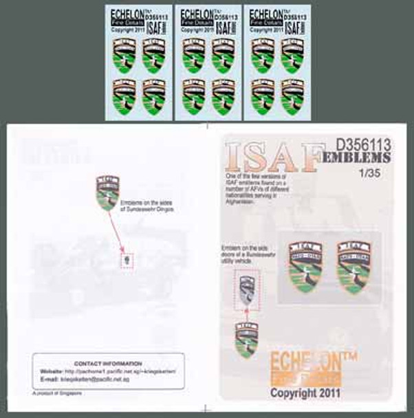 EFDD356113 - Echelon Fine Details 1/35 ISAF Emblems