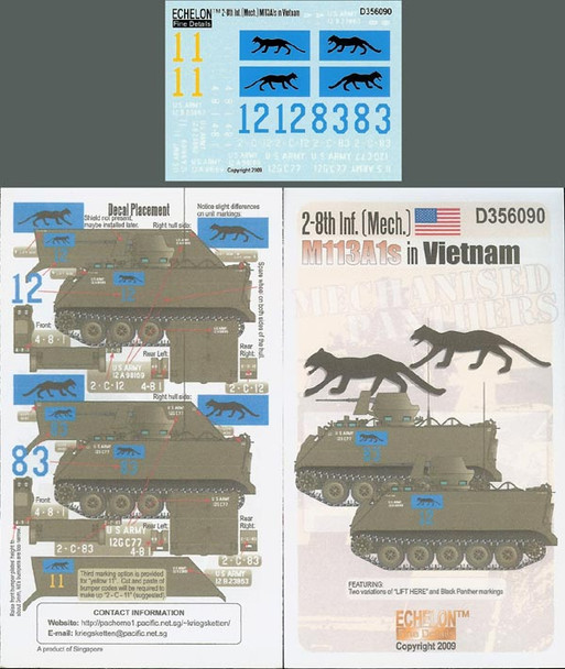 EFDD356090 - Echelon Fine Details 1/25 M113A1s in Vietnam