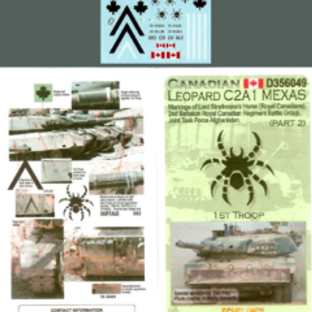 EFDD356049 - Echelon Fine Details 1/35 Canadian Leopard C2A1 MEXAS  Part 2 Decals