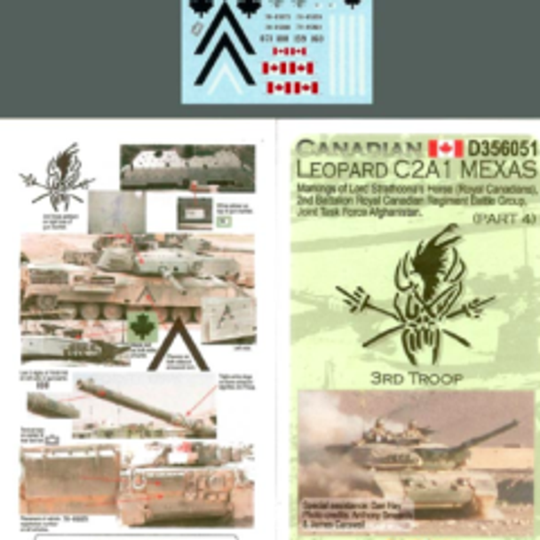 EFDD356051 - Echelon Fine Details 1/35 Canadian Leopard C2 MEXAS Part 4 Decals