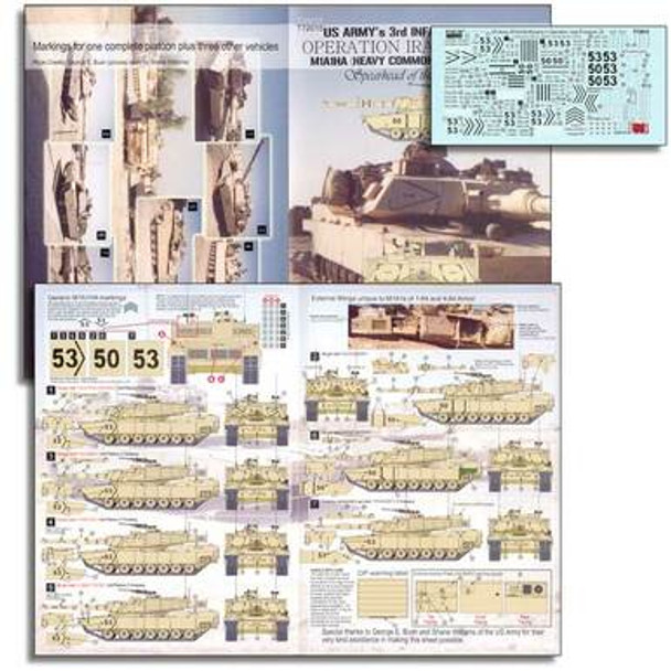 EFDT35015 - Echelon Fine Details 1/35 US Army Abrams M1A1HA (Heavy Common) Operation Iraqi Freedom Part 3 - Decal sheet in Iraq decals, pt.3