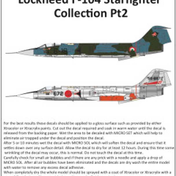 EXDX48209 - ExtraDecal 1/48 Lockheed F-104 Starfighter collection Part 2