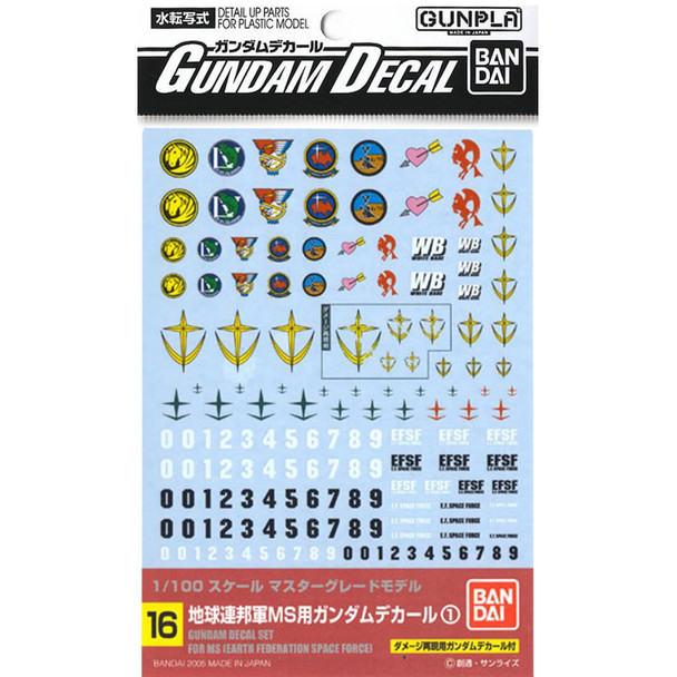 BAN5057488 - Bandai MG 1/100 EFSF Gundam Decals #16