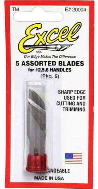 EXC20004 - Excel 5 Ass't Blades for Large Handle