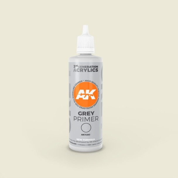 AKI11241 - AK Interactive 3rd Generation Grey Primer 100ml