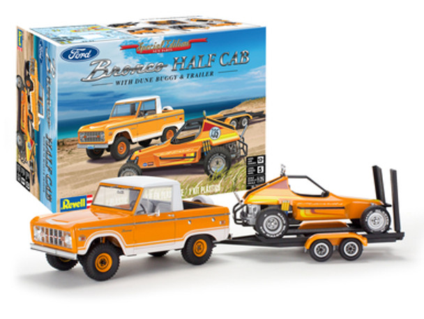 RMX85-7228 - Revell 1/25 Bronco Half Cab with Dune Buggy and Trailer