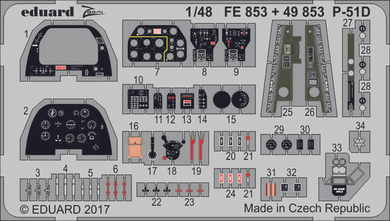 EDU49853 - Eduard Models 1/48 P-51D Photoetch Interior