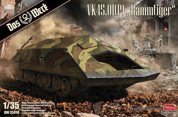 DASDW35018 - Das Werk 1/35 VK45.01(P) Rammtiger German WW2 Demolition Tank