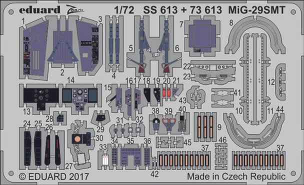 EDU73613 - Eduard Models 1/72 MiG-29SMT Details - For Zvezda Kit