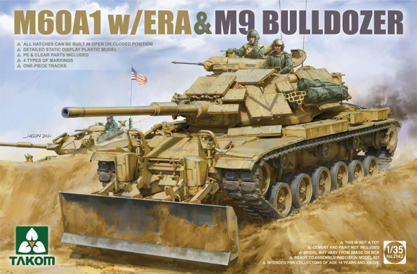 TKM2142 - Takom 1/35 M60A1 w/ERA & M9 Bulldozer