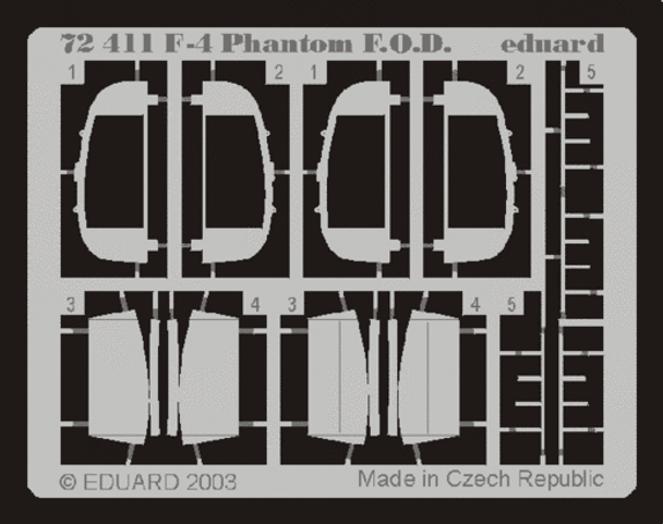 EDU72411 - Eduard Models 1/72 F-4 Phantom FOD Covers - For Hasegawa Kit