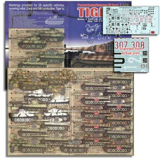 EFDAXT721005 - Echelon Fine Details 1/72 - Panzerkampfwagen VI Ausf.E Tiger I - Decal Sheet