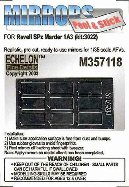 EFDM357118 - Echelon Fine Details 1/35 - Peel & Stick Mirrors for Revell SPz Marder 1A3 - For Kit 3022