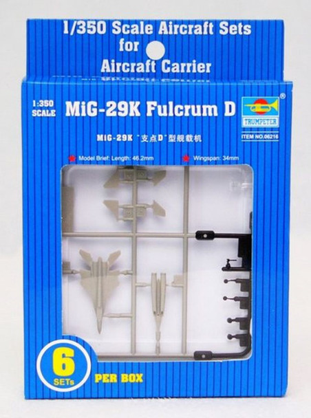 TRP06216 - Trumpeter 1/350 MiG 29K Fulcrum D (6/box)