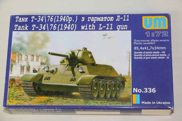 UMM336 - UM 1/72 T-34/76 1940 w/L-11 Gun