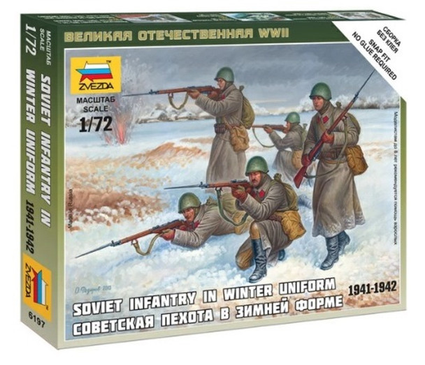 ZVE6197 - Zvezda 1/72 Soviet Infantry - Winter Uniform