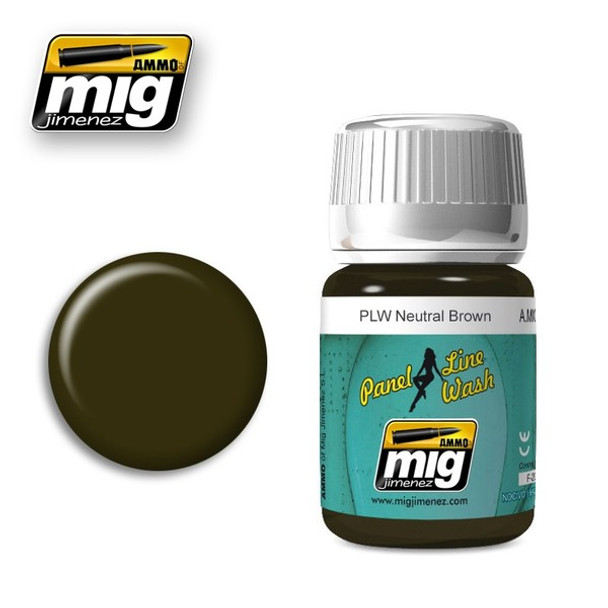 MIG1614 - Ammo by Mig Panel Line Wash Neutral Brown