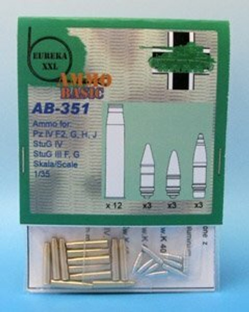 EURAB-351 - Eureka XXL Model Accessories 1/35 Ammo for Pz IV F2, G, H, J; StuG IV/III F, G