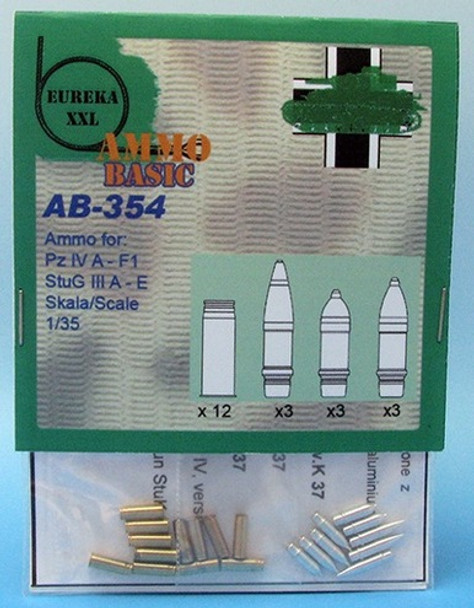 EURAB-354 - Eureka XXL Model Accessories 1/35 Ammo for Pz IV A - F1 StuG III A - E