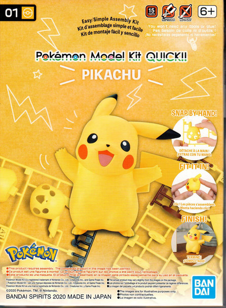 BAN5061389 - Bandai Pokemon Model Kit Quick!! 01 PIKACHU