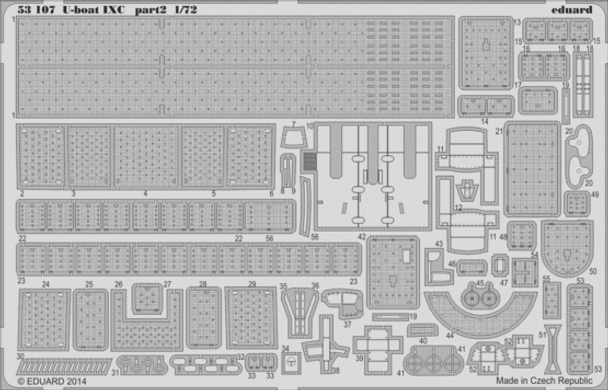 EDU53107 - Eduard 1/72 U-boat IXC Part 2 - For Revell Kit